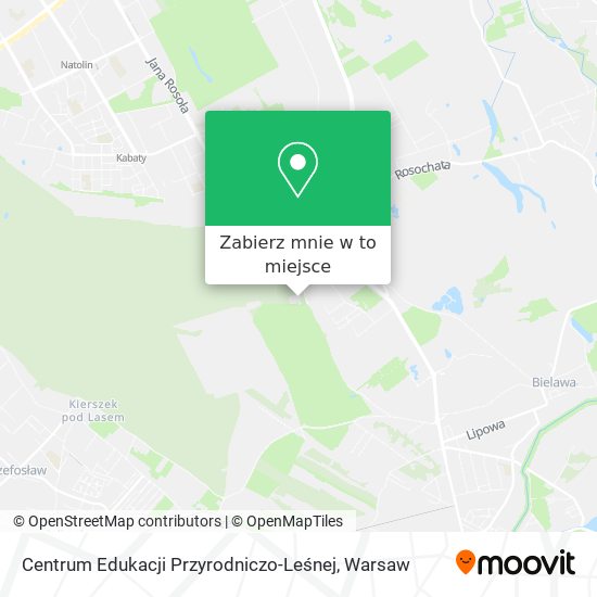 Mapa Centrum Edukacji Przyrodniczo-Leśnej