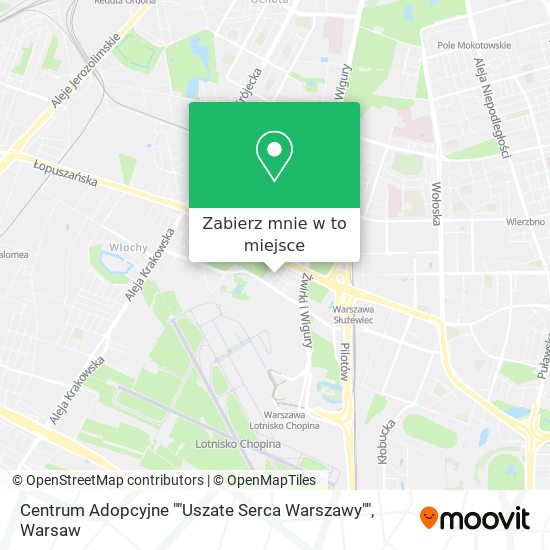 Mapa Centrum Adopcyjne ""Uszate Serca Warszawy""