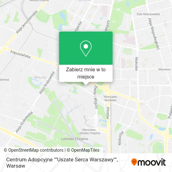 Mapa Centrum Adopcyjne ""Uszate Serca Warszawy""