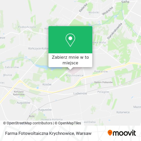 Mapa Farma Fotowoltaiczna Krychnowice