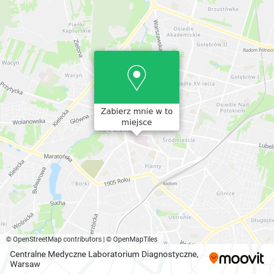 Mapa Centralne Medyczne Laboratorium Diagnostyczne