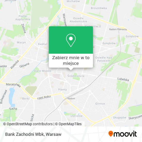 Mapa Bank Zachodni Wbk