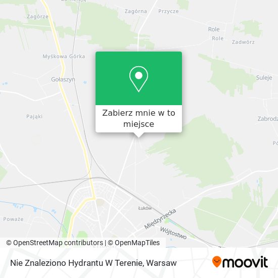 Mapa Nie Znaleziono Hydrantu W Terenie