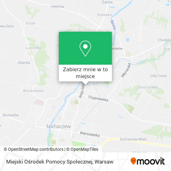 Mapa Miejski Ośrodek Pomocy Społecznej