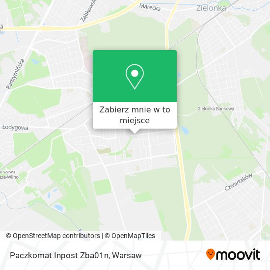 Mapa Paczkomat Inpost Zba01n