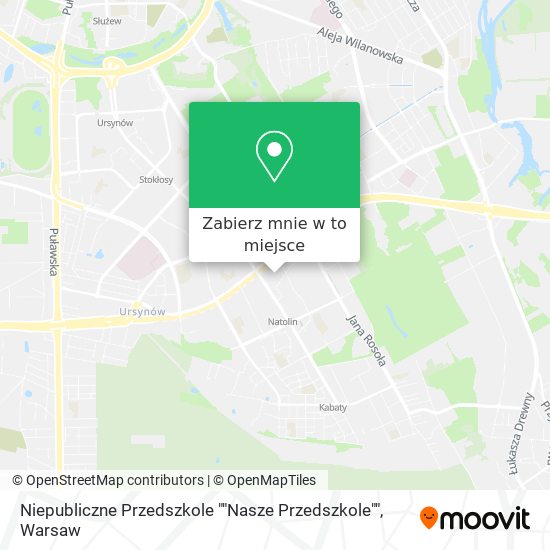 Mapa Niepubliczne Przedszkole ""Nasze Przedszkole""