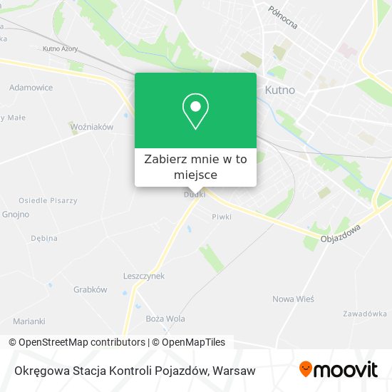 Mapa Okręgowa Stacja Kontroli Pojazdów