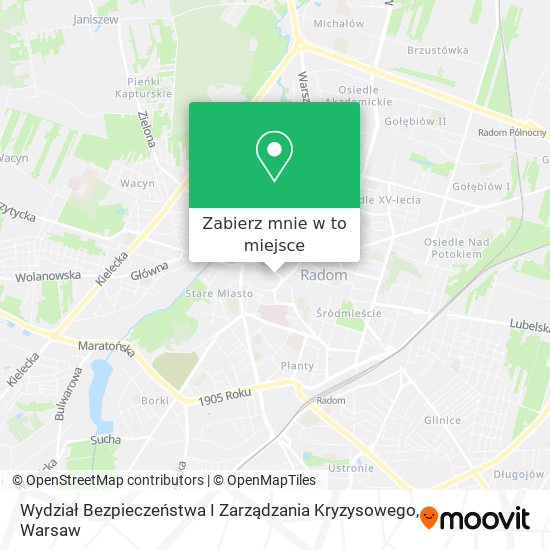 Mapa Wydział Bezpieczeństwa I Zarządzania Kryzysowego