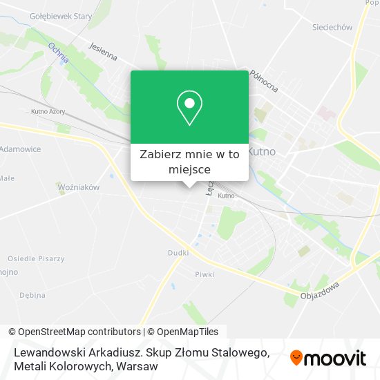 Mapa Lewandowski Arkadiusz. Skup Złomu Stalowego, Metali Kolorowych