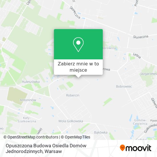 Mapa Opuszczona Budowa Osiedla Domów Jednorodzinnych