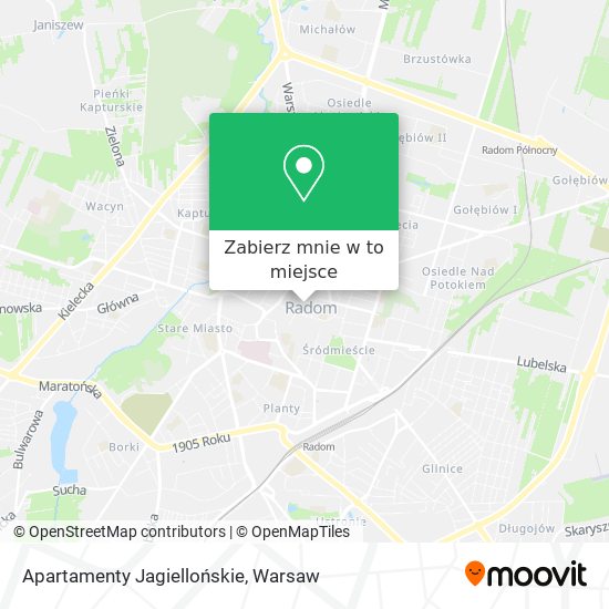 Mapa Apartamenty Jagiellońskie