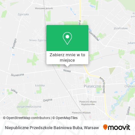 Mapa Niepubliczne Przedszkole Baśniowa Buba