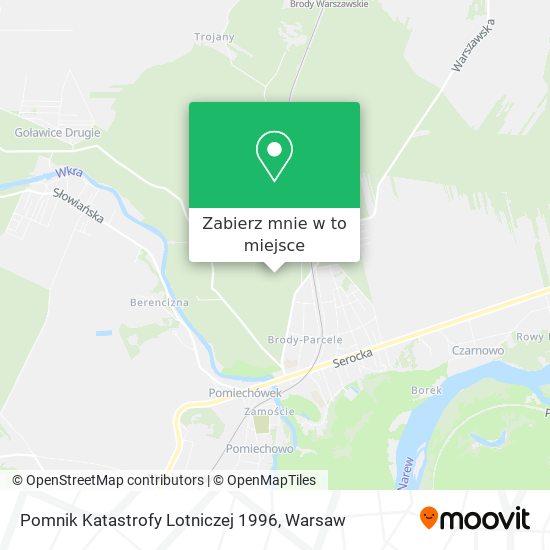 Mapa Pomnik Katastrofy Lotniczej 1996