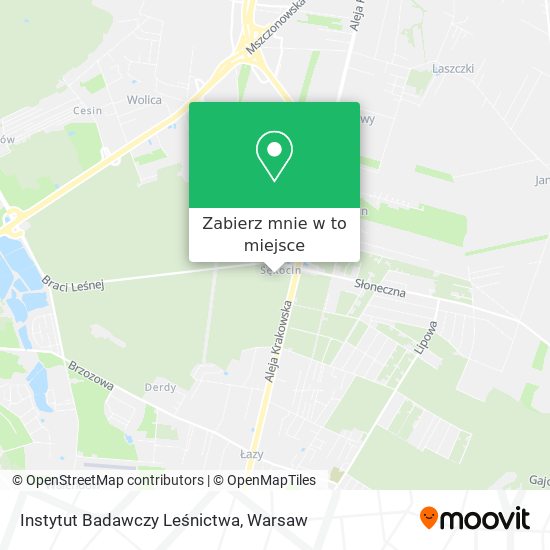 Mapa Instytut Badawczy Leśnictwa