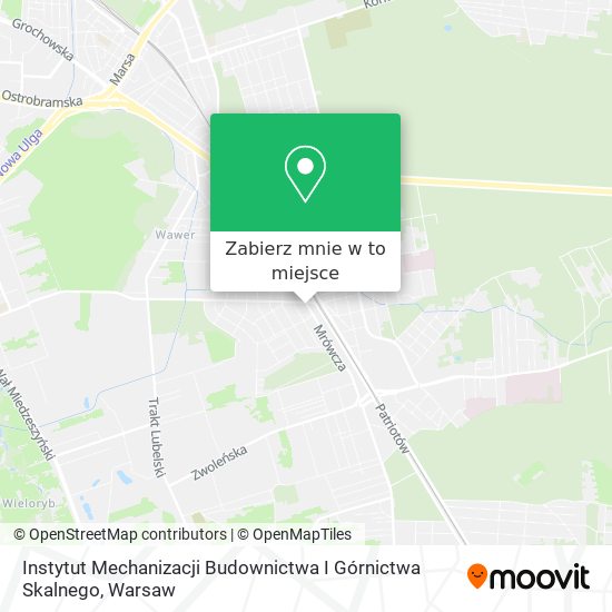 Mapa Instytut Mechanizacji Budownictwa I Górnictwa Skalnego