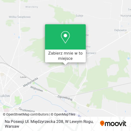 Mapa Na Posesji Ul. Międzyrzecka 208, W Lewym Rogu