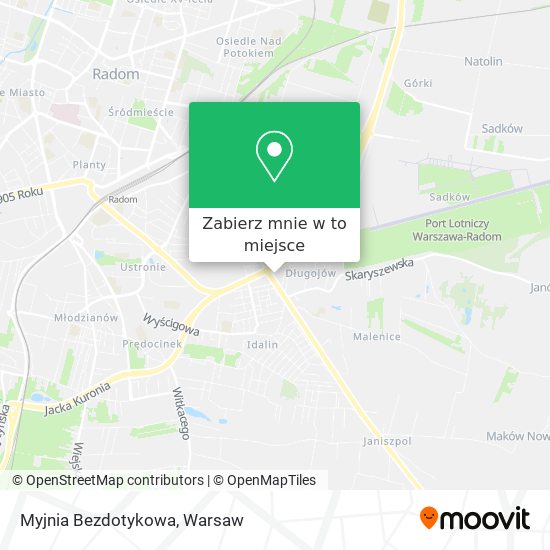 Mapa Myjnia Bezdotykowa