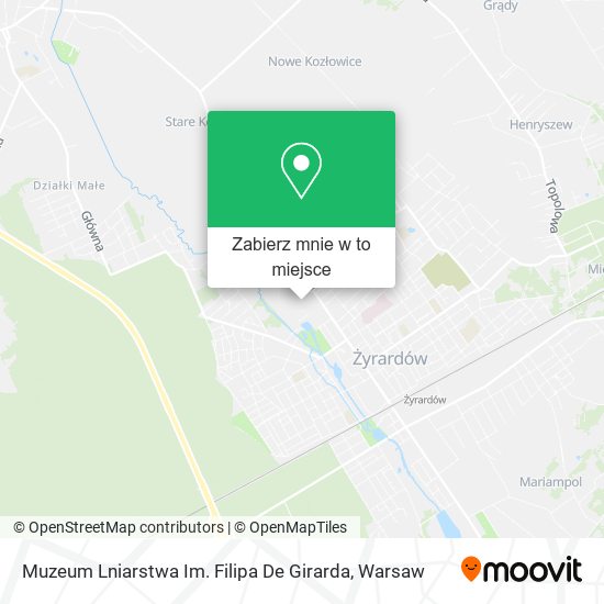 Mapa Muzeum Lniarstwa Im. Filipa De Girarda