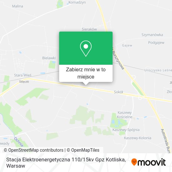 Mapa Stacja Elektroenergetyczna 110 / 15kv Gpz Kotliska