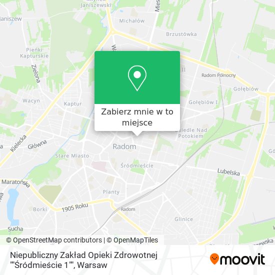 Mapa Niepubliczny Zakład Opieki Zdrowotnej ""Śródmieście 1""