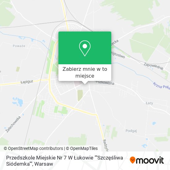 Mapa Przedszkole Miejskie Nr 7 W Łukowie ""Szczęśliwa Siódemka""