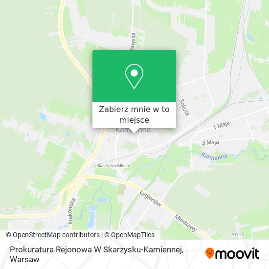 Mapa Prokuratura Rejonowa W Skarżysku-Kamiennej