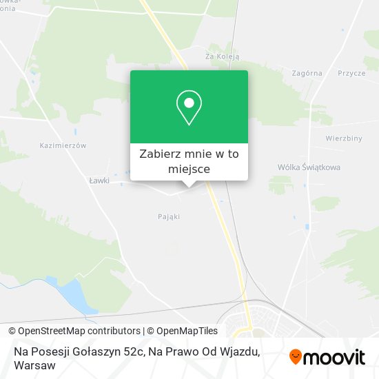 Mapa Na Posesji Gołaszyn 52c, Na Prawo Od Wjazdu