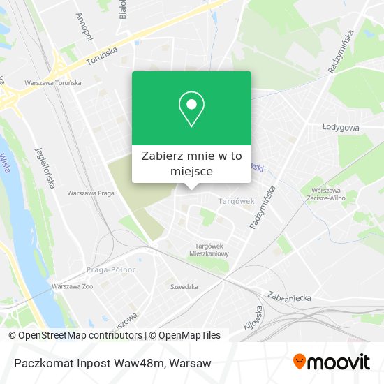 Mapa Paczkomat Inpost Waw48m