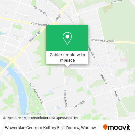 Mapa Wawerskie Centrum Kultury Filia Zastów