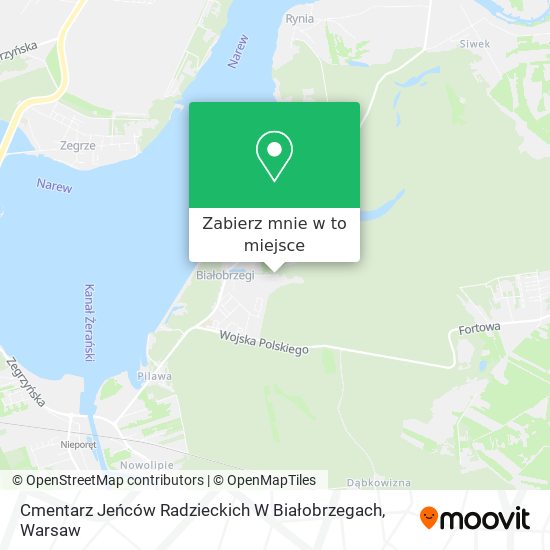 Mapa Cmentarz Jeńców Radzieckich W Białobrzegach