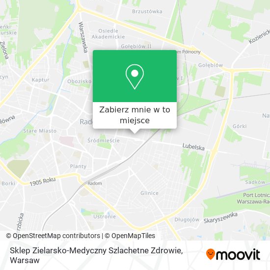 Mapa Sklep Zielarsko-Medyczny Szlachetne Zdrowie