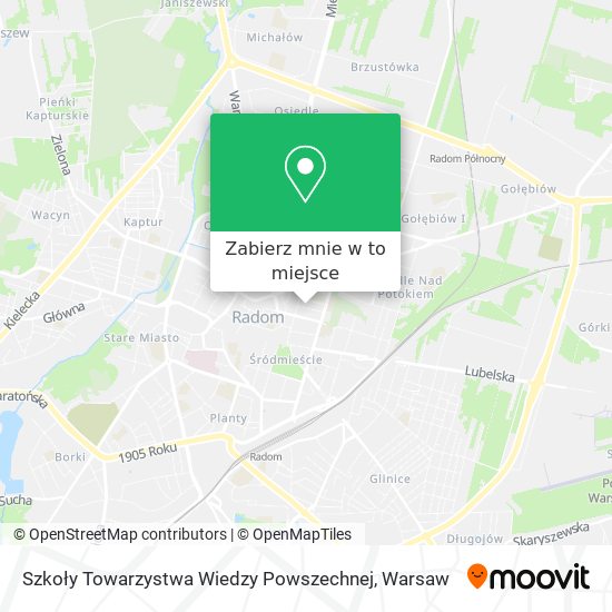 Mapa Szkoły Towarzystwa Wiedzy Powszechnej