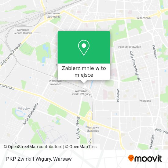 Mapa PKP Żwirki I Wigury