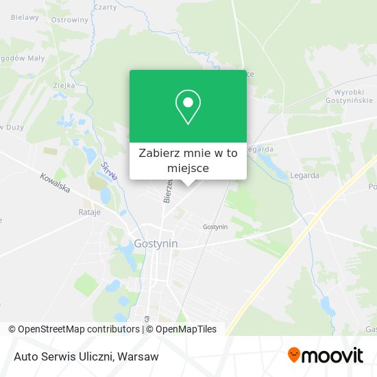 Mapa Auto Serwis Uliczni