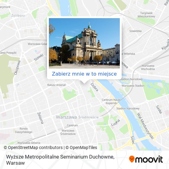 Mapa Wyższe Metropolitalne Seminarium Duchowne