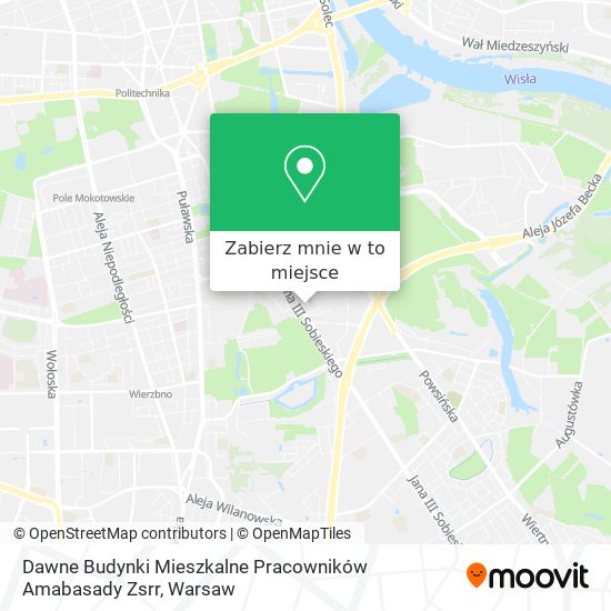 Mapa Dawne Budynki Mieszkalne Pracowników Amabasady Zsrr