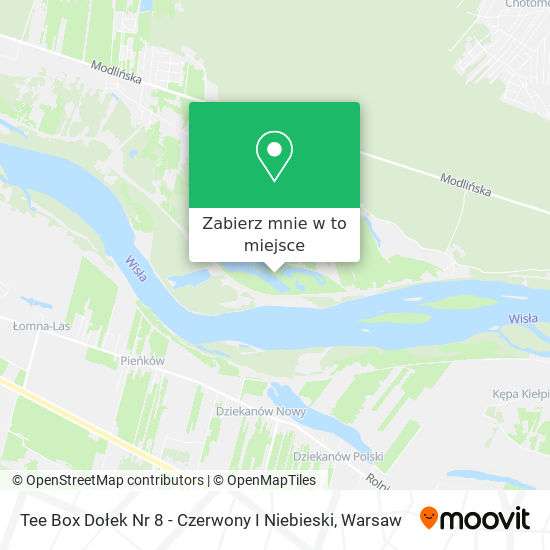 Mapa Tee Box Dołek Nr 8 - Czerwony I Niebieski