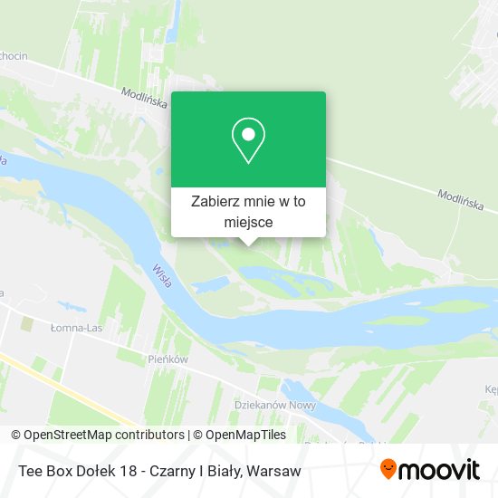 Mapa Tee Box Dołek 18 - Czarny I Biały