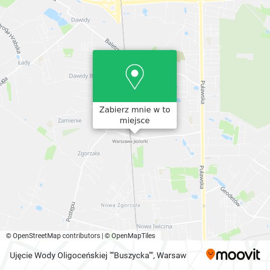 Mapa Ujęcie Wody Oligoceńskiej ""Buszycka""