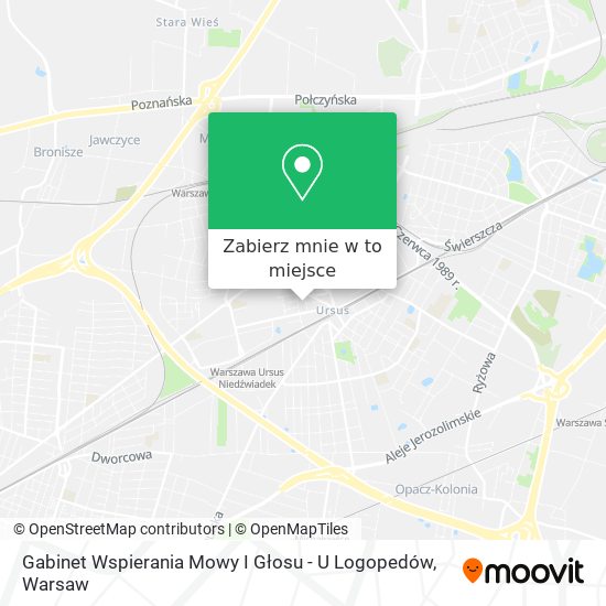 Mapa Gabinet Wspierania Mowy I Głosu - U Logopedów