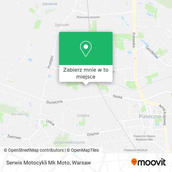 Mapa Serwis Motocykli Mk Moto