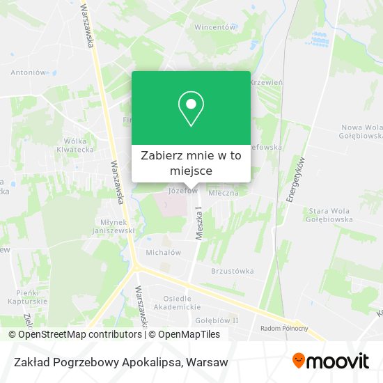 Mapa Zakład Pogrzebowy Apokalipsa