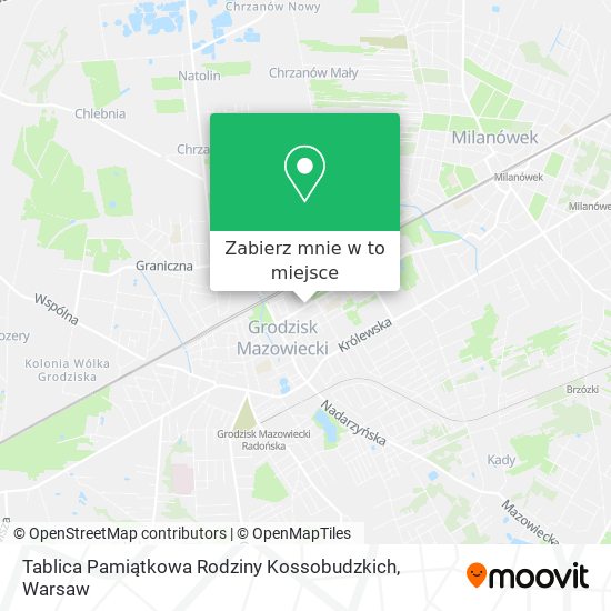 Mapa Tablica Pamiątkowa Rodziny Kossobudzkich