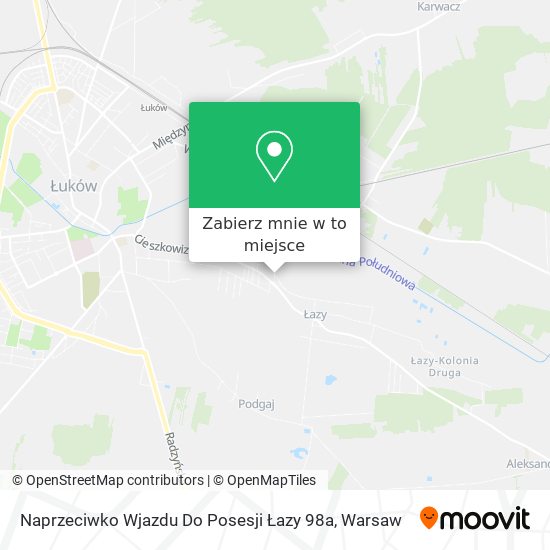 Mapa Naprzeciwko Wjazdu Do Posesji Łazy 98a