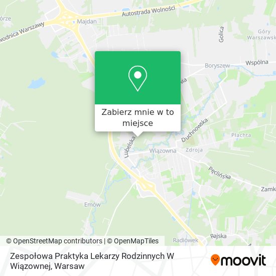 Mapa Zespołowa Praktyka Lekarzy Rodzinnych W Wiązownej