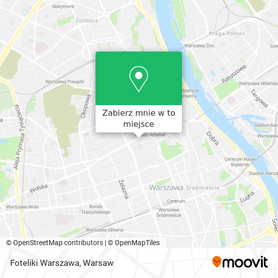 Mapa Foteliki Warszawa