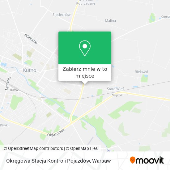 Mapa Okręgowa Stacja Kontroli Pojazdów