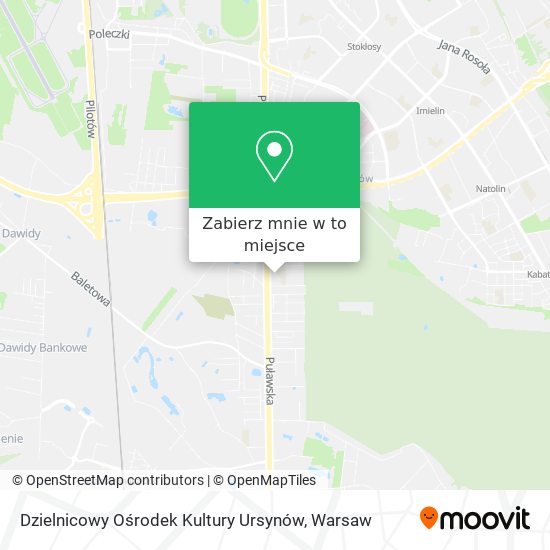 Mapa Dzielnicowy Ośrodek Kultury Ursynów