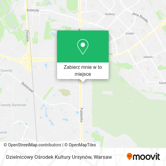 Mapa Dzielnicowy Ośrodek Kultury Ursynów