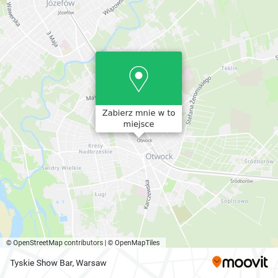 Mapa Tyskie Show Bar